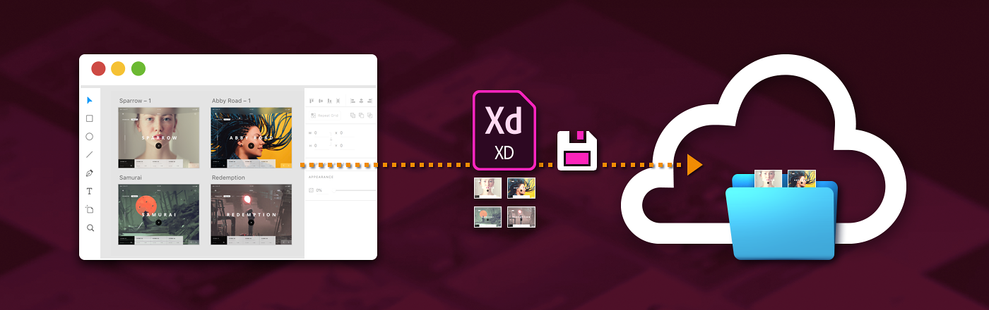 mise en page Adobe XD