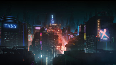 LL Web Design,Altered Carbon, Photo de nuit d une ville futuriste