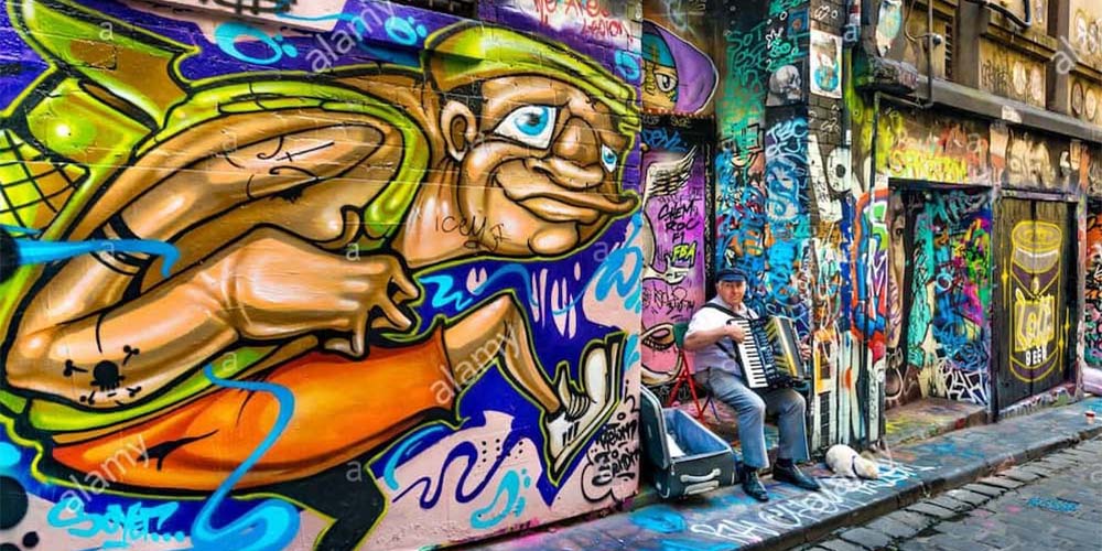 Graffiti sur un mur de Melbourne